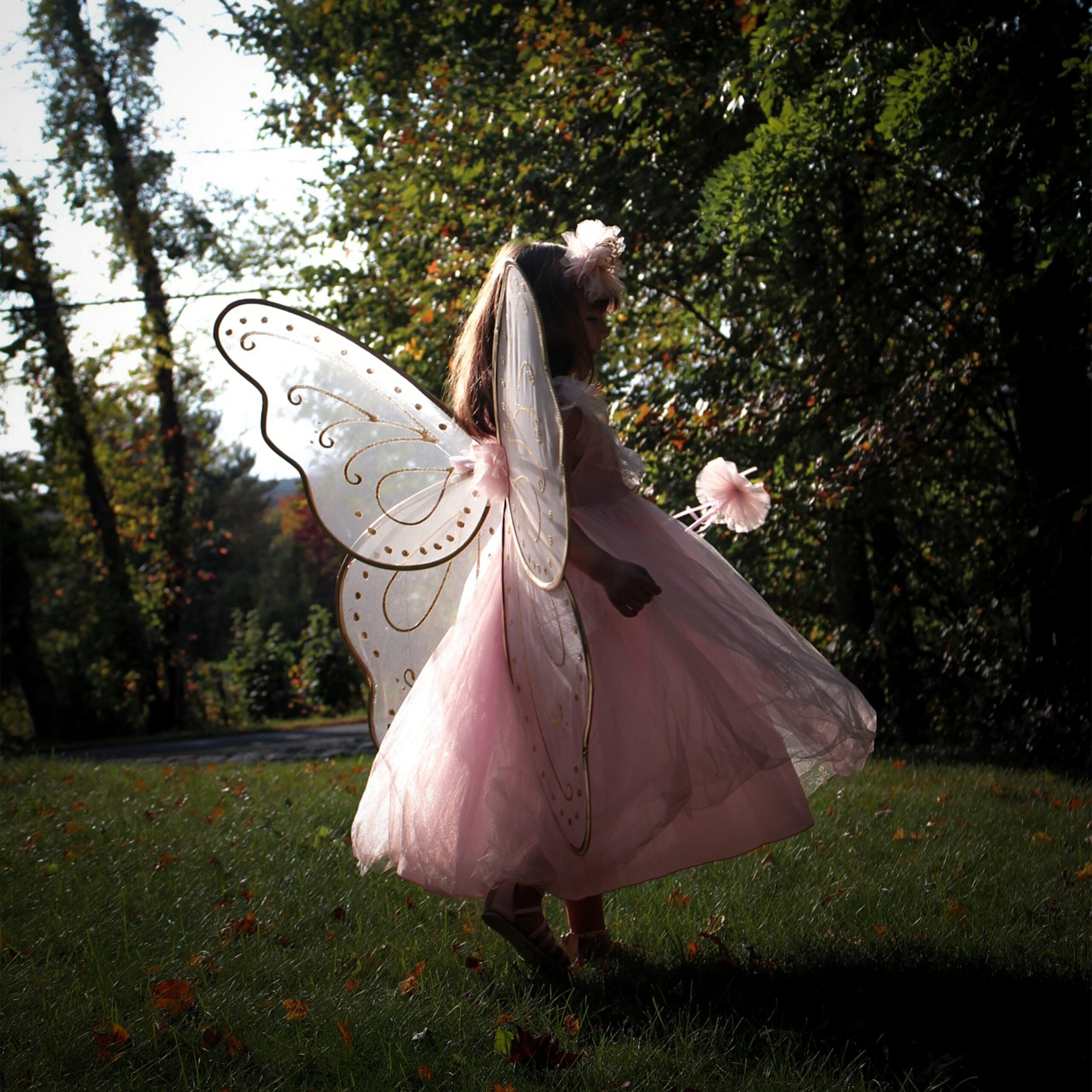 Stock image of a girl wearing a fairy costume