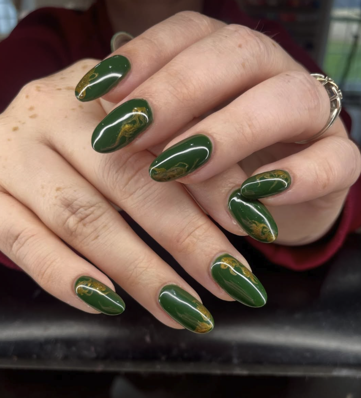 green-nail-design-images-salon-spa-chestertown green nail design at Images Salon & Spa by Melanie